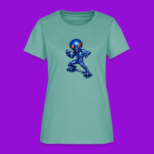 Angry Blue Alien - Women's T-Shirt