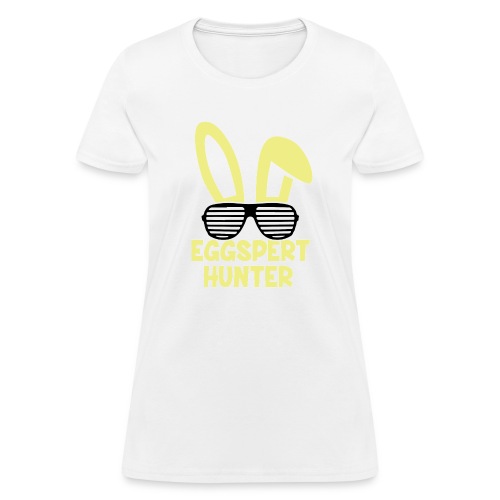 Eggspert Hunter Easter Bunny with Sunglasses - Women's T-Shirt