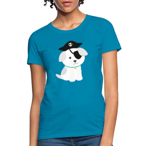 Dog with a pirate eye patch doing Vision Therapy! - Women's T-Shirt