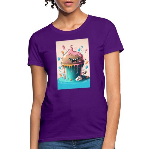 Cake Caricature - January 1st Dessert Psychedelics - Women's T-Shirt