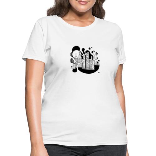 Cityscape Ink Splash by Jack L Barton - Women's T-Shirt