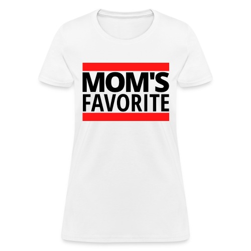 MOM's Favorite (black text with red bars) - Women's T-Shirt