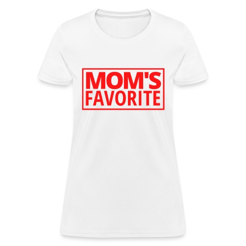 MOM'S FAVORITE (Red Square Logo) - Women's T-Shirt