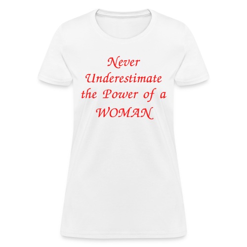 Never Underestimate the Power of a Woman - Women's T-Shirt