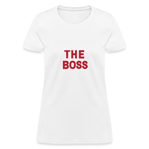 Red Glitter The Boss - Women's T-Shirt