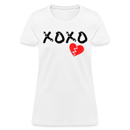 XOXO Heart Break (Black & Red version) - Women's T-Shirt