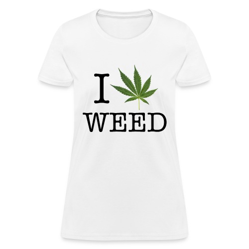 I love weed - Women's T-Shirt