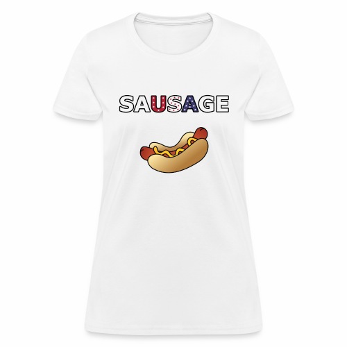 Patriotic BBQ Sausage - Women's T-Shirt
