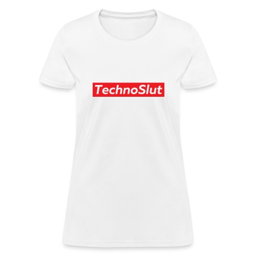 Techno Slut | TechnoSlut (red box logo) - Women's T-Shirt