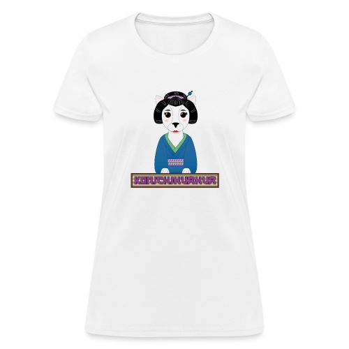 Konichihuahua Japanese / Spanish Geisha Dog Blue - Women's T-Shirt