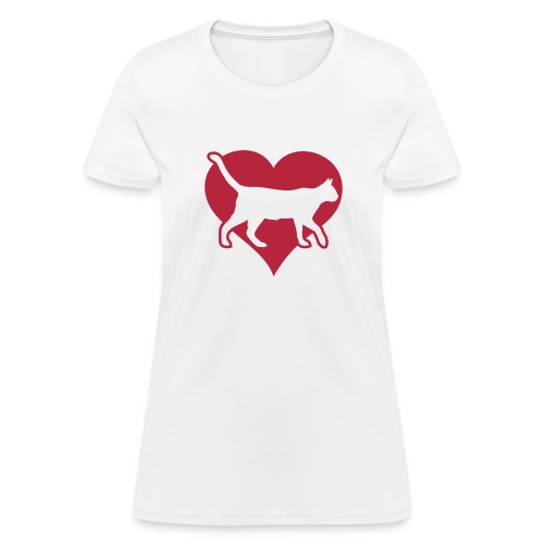 love heart cats and kitty - Women's T-Shirt