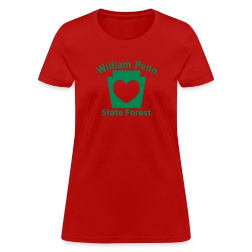 William Penn State Forest Keystone Heart - Women's T-Shirt