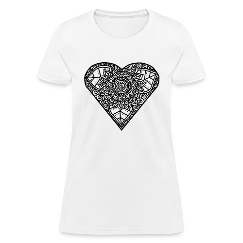 Floral Heart Tshirt - Women's T-Shirt