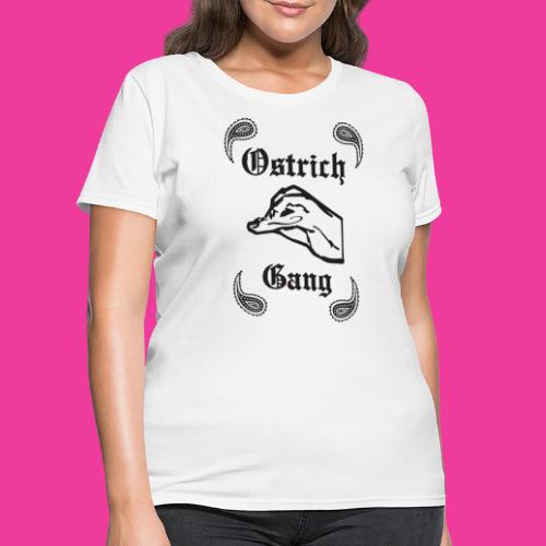 Ostrich Gang Clothing - Black Logo - Women's T-Shirt