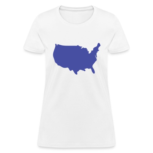 4th of july map silhouette - Women's T-Shirt