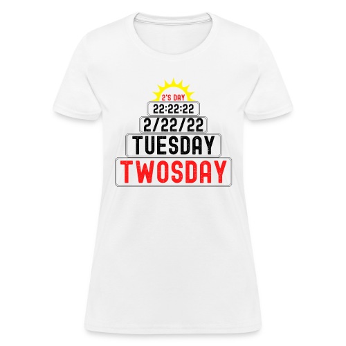Twosday Tuesday February 22 2022 Step Pyramid - Women's T-Shirt
