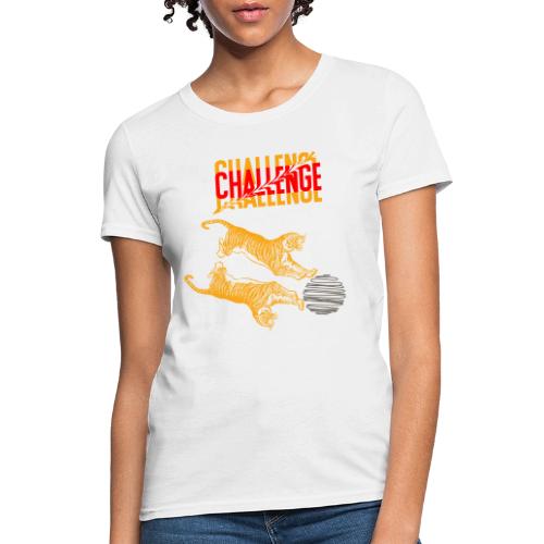 Double tiger fashion, jungle feline animals. - Women's T-Shirt