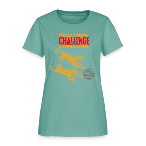 Double tiger fashion, jungle feline animals. - Women's T-Shirt
