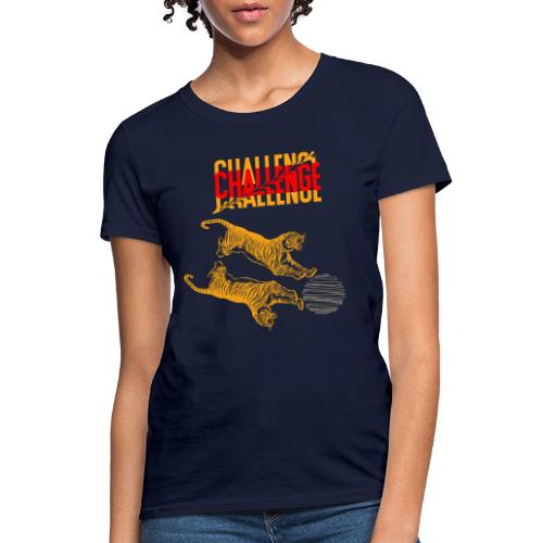 Double tiger fashion, jungle feline animals. - Women's T-Shirt