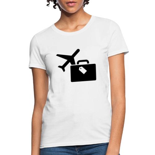 Airplane Luggage logo Icons Symbols Gift Shirt - Women's T-Shirt