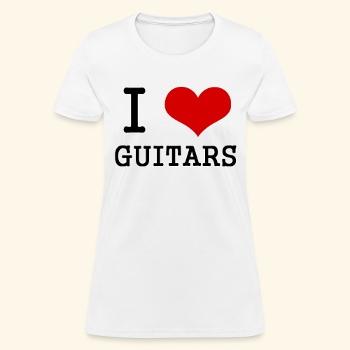 I love guitars - Women's T-Shirt