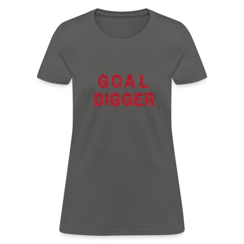 Red Glitter Goal Digger - Women's T-Shirt