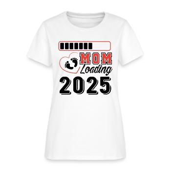 Expectant Mother 2025, Baby Loading 2025 - Women's T-Shirt - white - Front