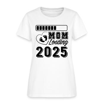 Expectant Mother 2025, Baby Loading 2025 - Women's T-Shirt - white - Front