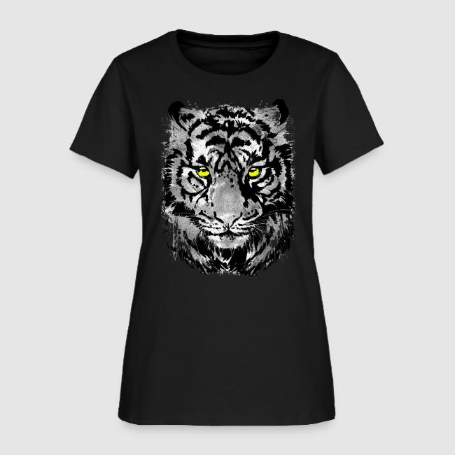 Gray Tiger Head Drawing - Black and white Tiger