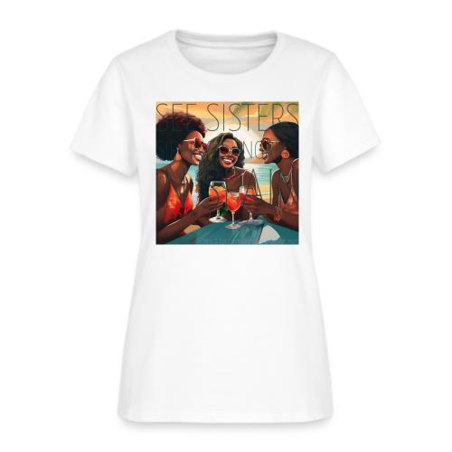 Mrs. S' GGG Retreat_Sisters Sipping Sangrias - Women's T-Shirt