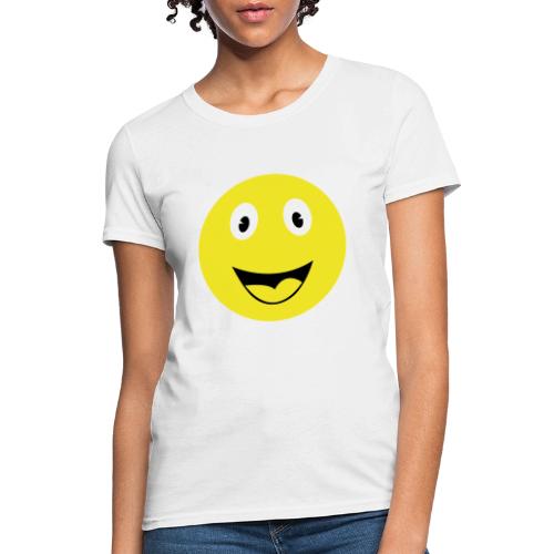 Yellow Happy Face Print - Women's T-Shirt