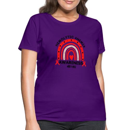 Hemolytic Anemia Awareness Rainbow Warrior Support - Women's T-Shirt
