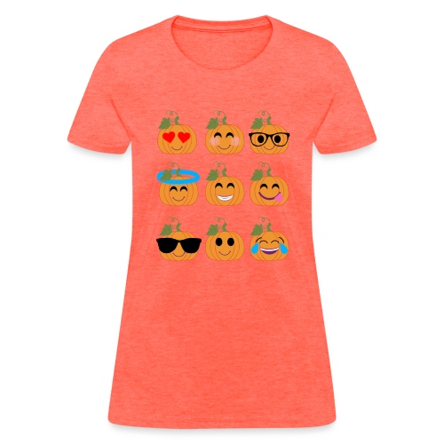 Halloween Design Pumpkin Emoticon - Cute Design - Women's T-Shirt