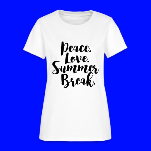 Peace Love Summer Break Teacher T-Shirt - Women's T-Shirt
