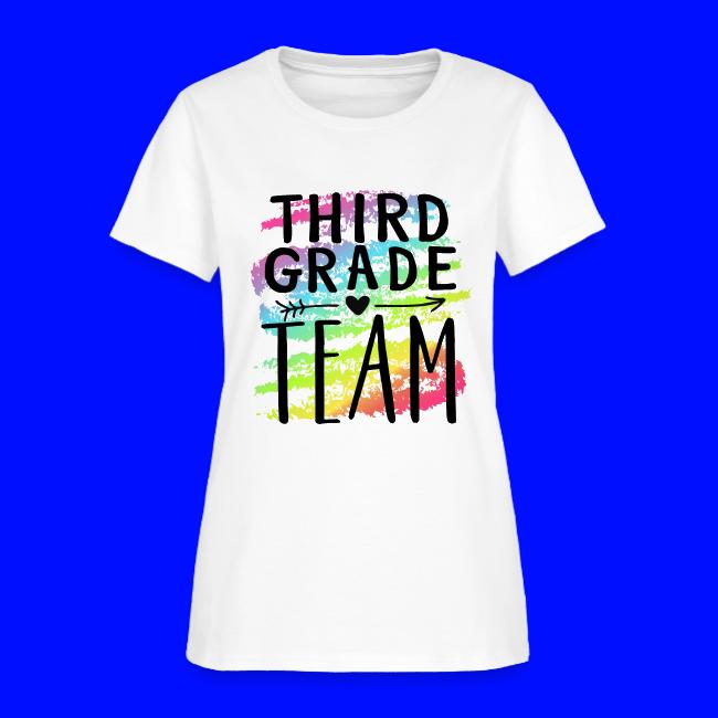 Third Grade Team Crayon Splash Teacher T-Shirts