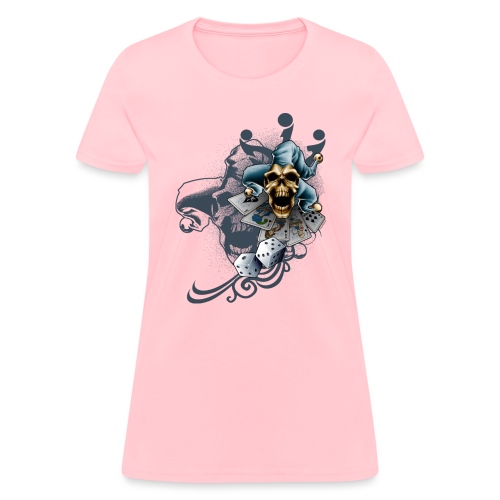 Jester Skull by RollinLow - Women's T-Shirt
