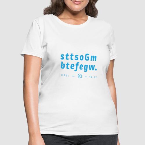 2 Timothy 3:16-17 (NIV) First Letter Memory - Women's T-Shirt