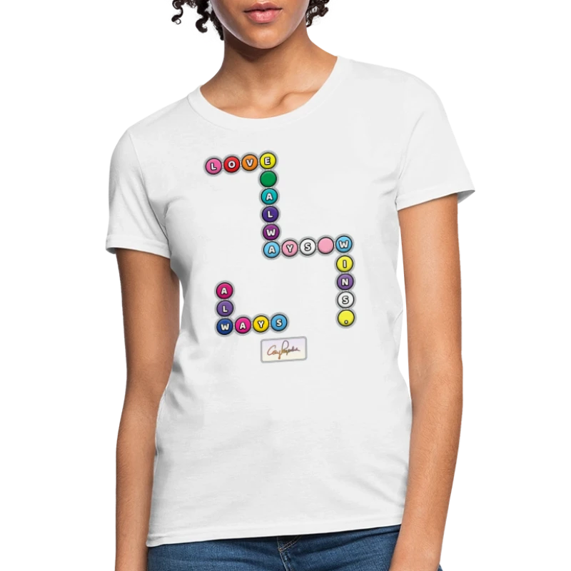 Retro-Meets-Modern "Love Always Wins" - Women's T-Shirt