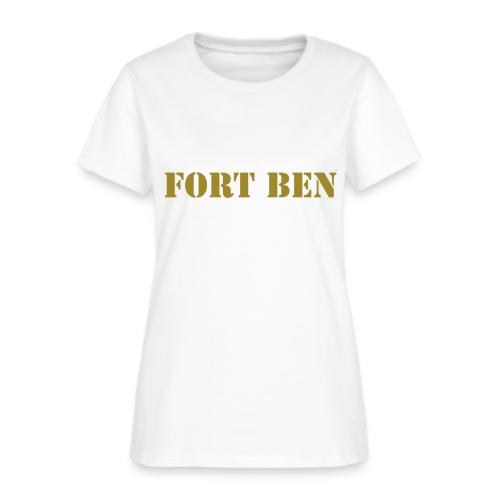 FORT BEN, gold stencil - Women's T-Shirt