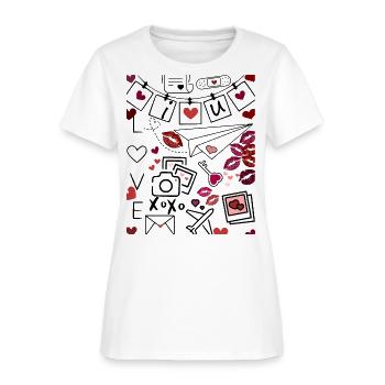 hearts - Women's T-Shirt - white - Front