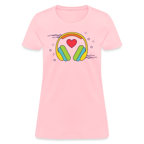 ❤️ + 🎧 - Women's T-Shirt