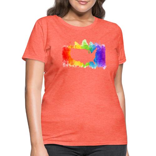 Pride Rainbow Map USA - Women's T-Shirt
