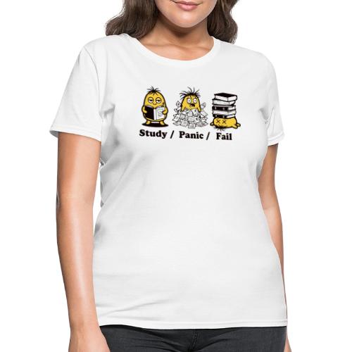 Funny Student Study Panic Fail Back To School - Women's T-Shirt