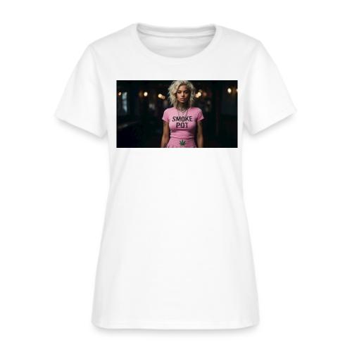 **Smoke Pot Pink Rebel Tee** - Women's T-Shirt