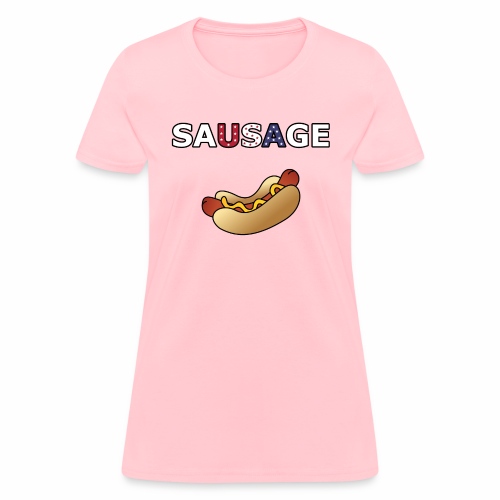 Patriotic BBQ Sausage - Women's T-Shirt