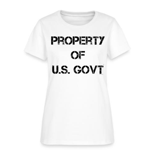 PROPERTY OF U.S. GOVT, black captureit - Women's T-Shirt