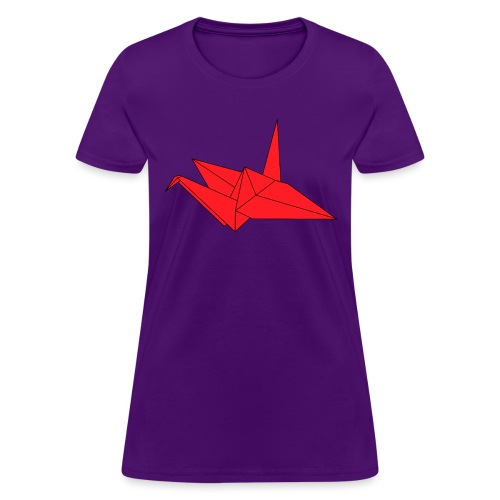 Origami Paper Crane Design - Red - Women's T-Shirt