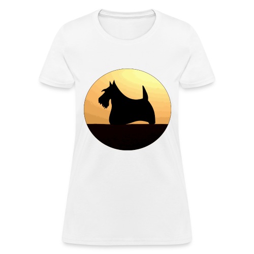 Sunset Scottish Terrier - Women's T-Shirt