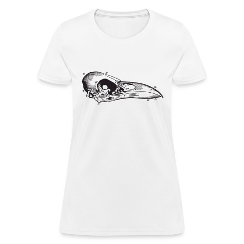 Bird Skull Illustration Vintage Steampunk Style - Women's T-Shirt