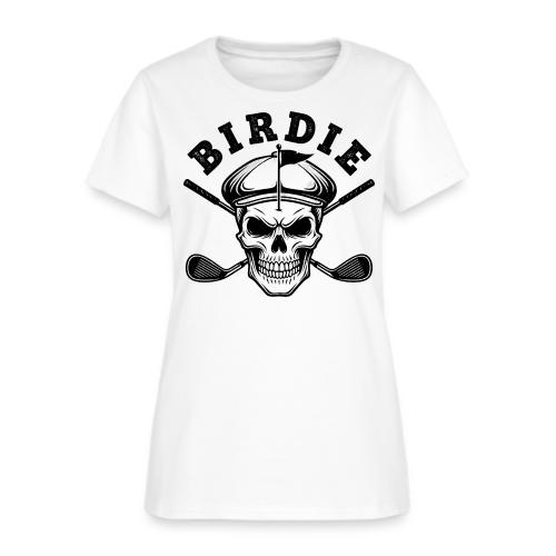 BIRDIE Skull - Golf Player Gift Tee Edgy Skeleton - Women's T-Shirt